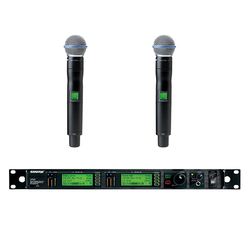 Shure UR4D Wireless Mic Combo [Hire]